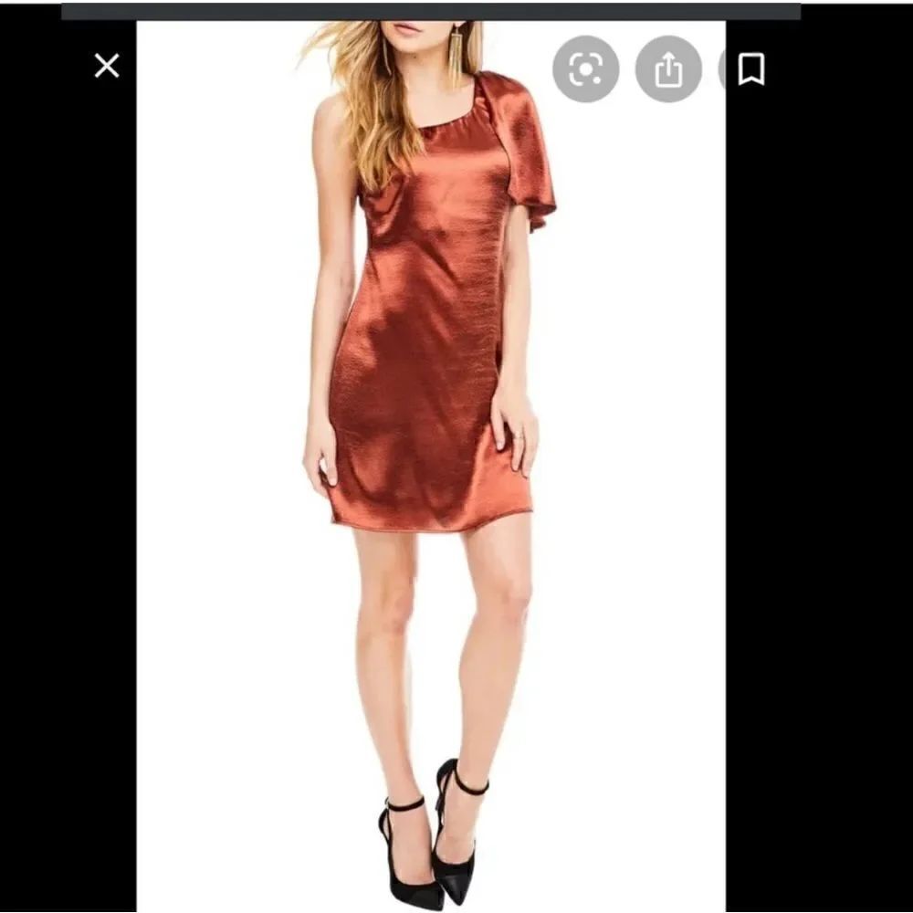 ASTR Synthetic Crystalyn Ruffle One Shoulder Dress size XS NWOT